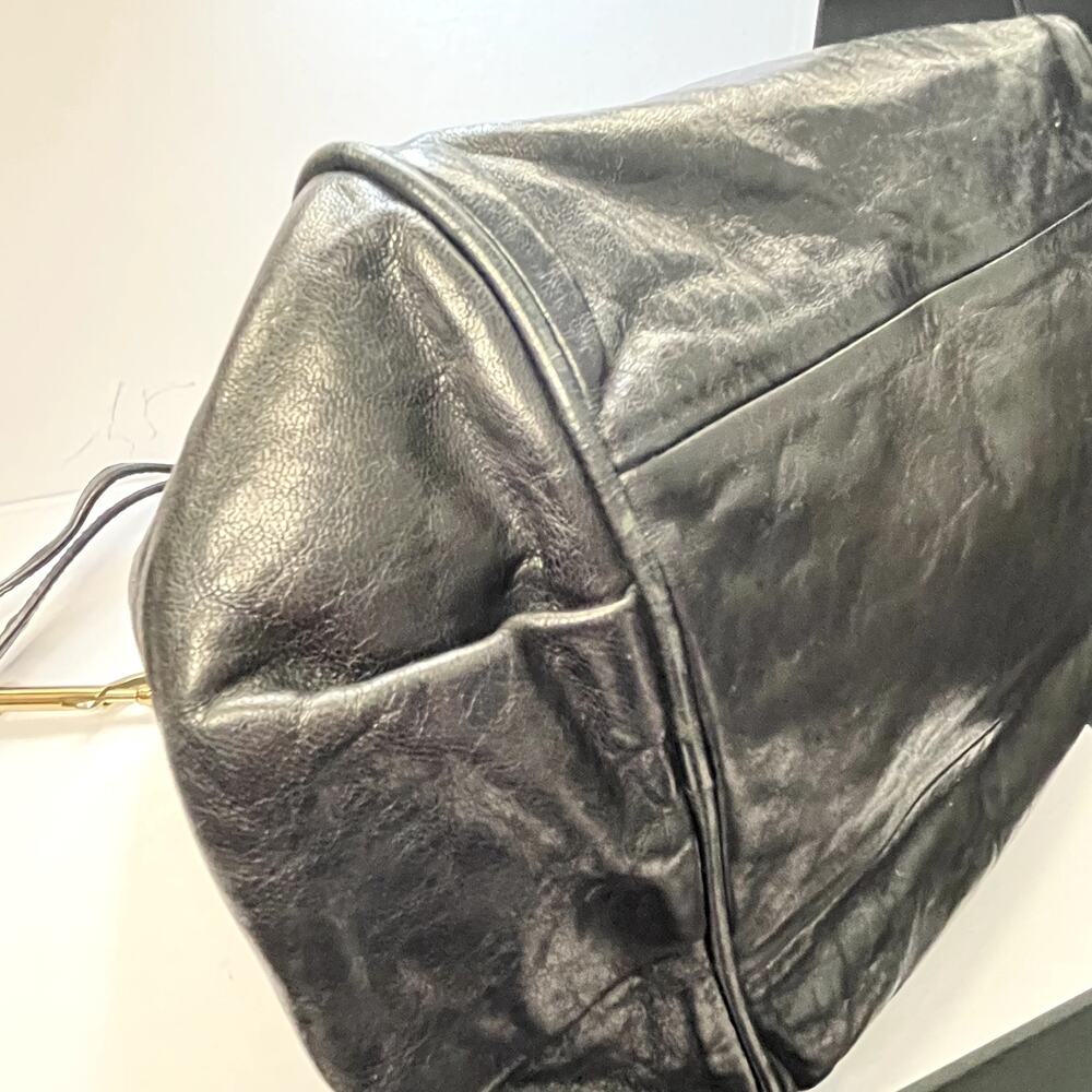 Chloe Ethel Black and Gold Lambskin Satchel - Picture 9 of 11